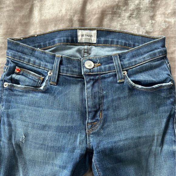 Hudson Ankle Skinny With Raw Hem Jeans- Size 24- Barely Worn. - Picture 4 of 4